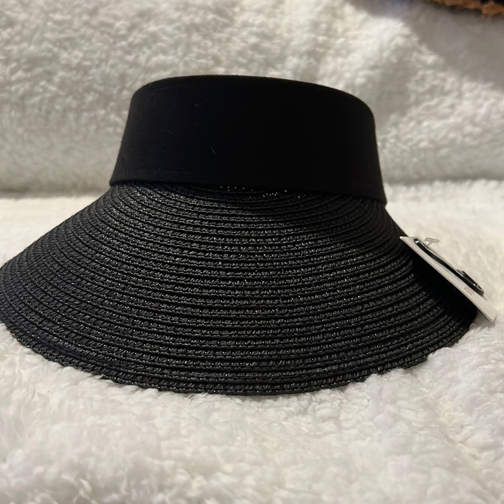 Sunny Day Black Straw Visor